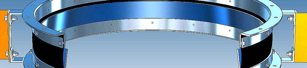 Circular EPDM flexible connections - Model 521 and 522 industrial grade, all welded construction - dB Noise Reduction