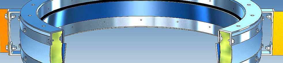 Circular EPDM acoustic flexible connections - Model 523 and 524 industrial grade, all welded construction - dB Noise Reduction