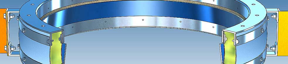 Circular PTFE acoustic flexible connections - Model 527 and 528 industrial grade, all welded construction - dB Noise Reduction