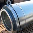 Galvanized circular outlet fan silencer.