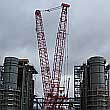 Turbine and generator cooling silencers and acoustic enclosures being installed at a co-generation plant